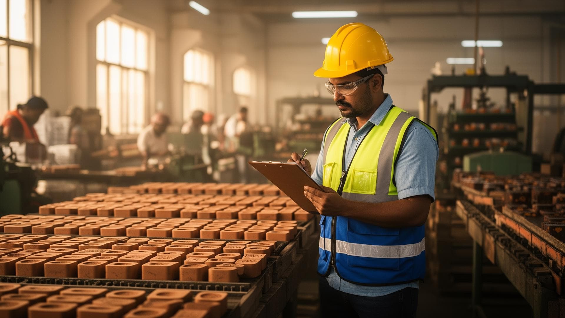 Quality inspector in Indian factory